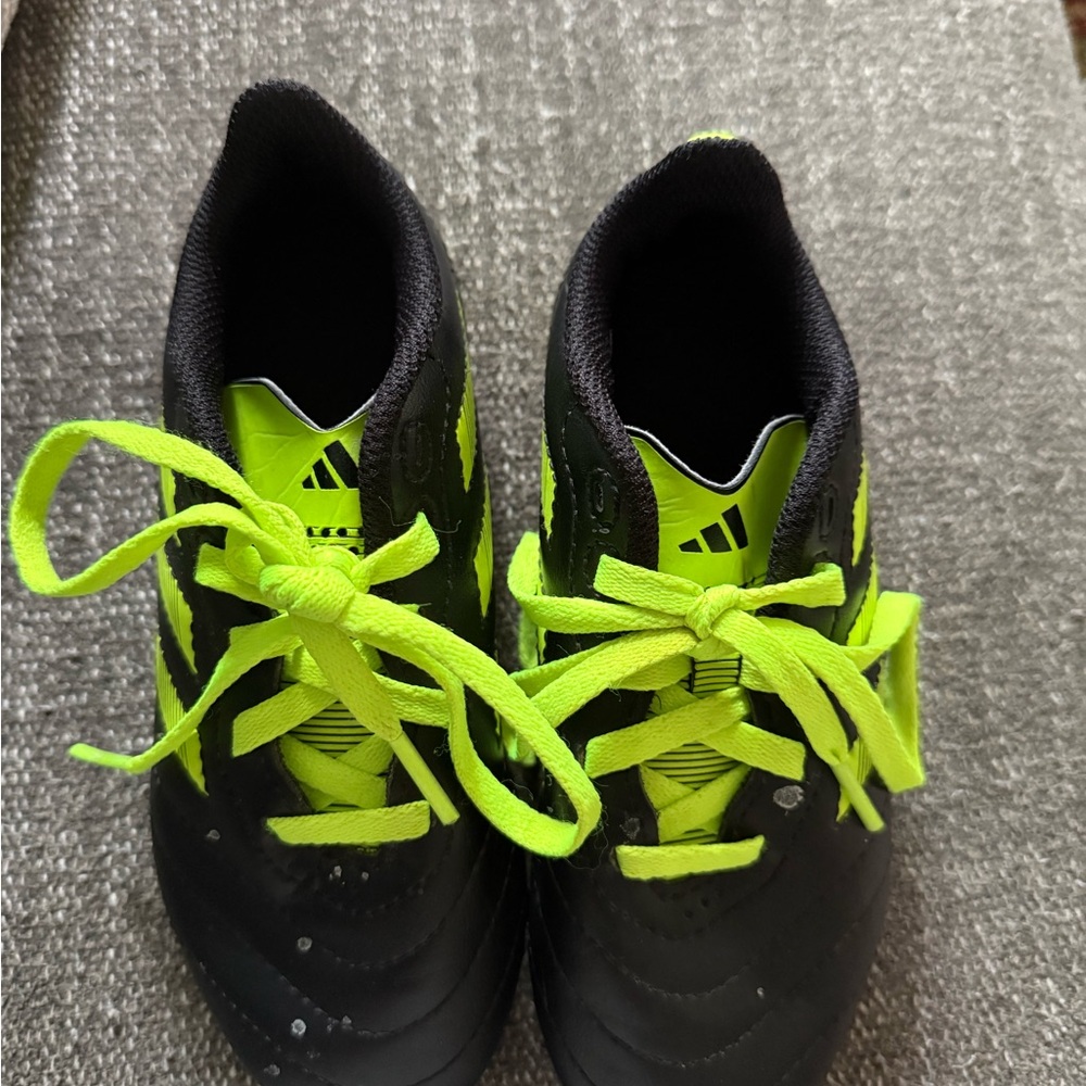 Adidas Black and Green Athletic Cleats